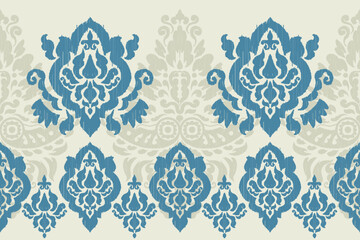 Motifs African boho paisley Floral embroidery Ikat pattern border. Ethnic ikat floral Ethnic Indian Pattern Ikat pattern Ethnic Pattern.Border indian floral Aztec embroidery border seamless patterns.