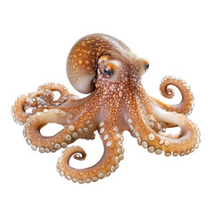 Obraz premium Octopus object isolated on transparent png. 