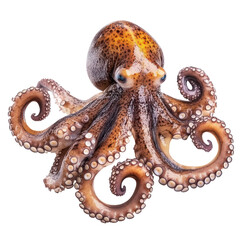 Obraz premium Octopus object isolated on transparent png. 