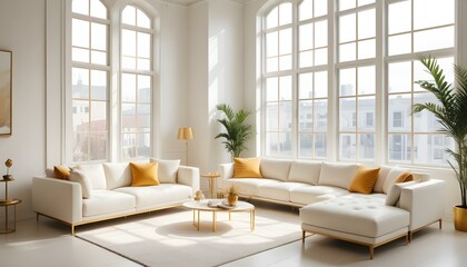 Fototapeta premium Photo interior modern design room 3d illustration