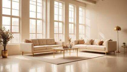 Fototapeta premium Photo interior modern design room 3d illustration