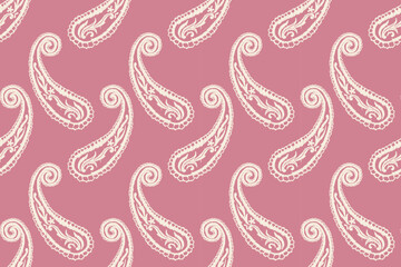 Ikat floral vintage design embroidary seamless pattern on background vector illustration.Ikat ethnic oriental embroidery traditional.Indian Ikat pattern Aztec style retro. design for texture,fabric.