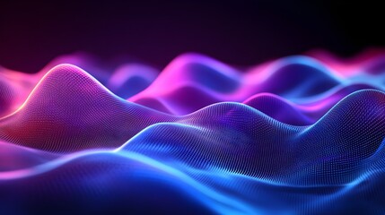 Obraz premium Abstract Purple Blue Digital Wave Background