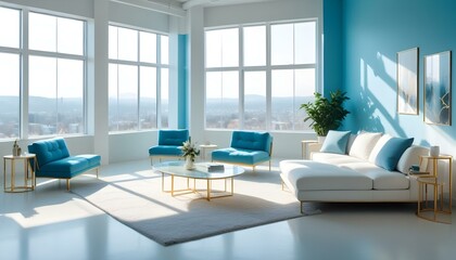 Photo interior modern design room 3d illustration