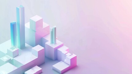 Fototapeta premium Abstract Geometric Composition with Pastel Colors