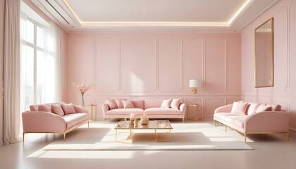 Photo interior modern design room 3d illustration
