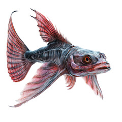 Fototapeta premium Seamoth Dragonfish object isolated on transparent png. 