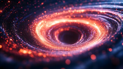 Fototapeta premium Abstract Swirling Lights, Red and Blue Bokeh