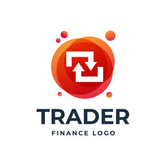 Trading, trade, currency investment logo design.