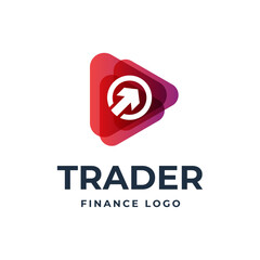 Obraz premium Trading, trade, currency investment logo design.