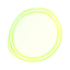Glowing round neon design element