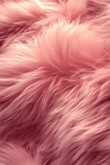 Fototapeta premium Soft Pink Fluffy Texture Background - Close-Up of Cozy and Warm Furry Surface