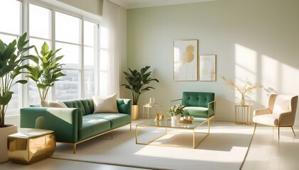 Photo interior modern design room 3d illustration