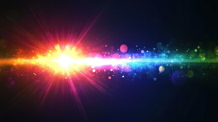 Obraz premium A vibrant and colorful abstract background with a bright light source in the center.
