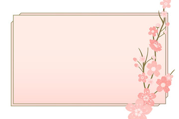 Png pink floral border Japanese cherry blossom
