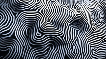 High-contrast abstract lines forming a maze-like pattern, futuristic and intricate design