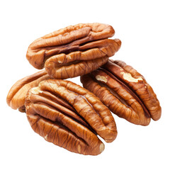  Pecans object isolated on transparent png.