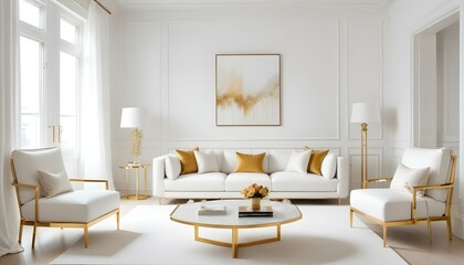 Fototapeta premium Photo interior modern design room 3d illustration