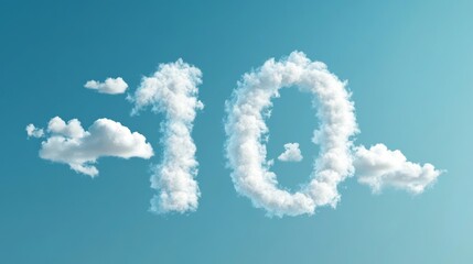 clouds in shape of figure ten
