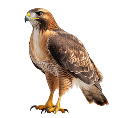 Obraz premium Red tailed Hawk object isolated on transparent png.