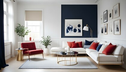 Fototapeta premium Photo interior modern design room 3d illustration