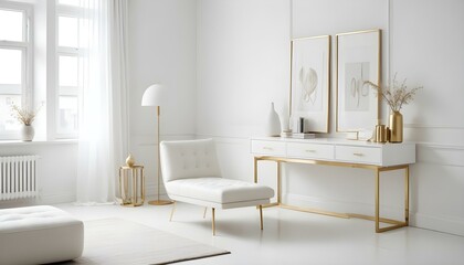 Fototapeta premium Photo interior modern design room 3d illustration