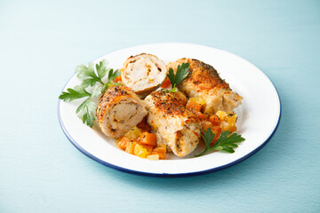Meat roulade with vegetables