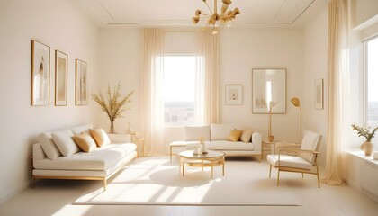 Fototapeta premium Photo interior modern design room 3d illustration