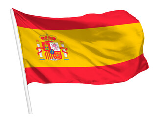Spanish flag png waving, national symbol graphic