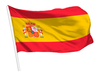 Spanish flag png waving, national symbol graphic