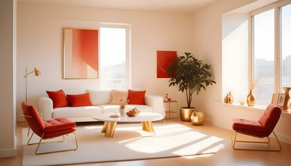 Photo interior modern design room 3d illustration