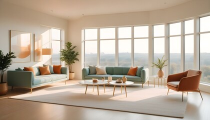 Photo interior modern design room 3d illustration