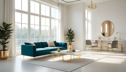 Photo interior modern design room 3d illustration