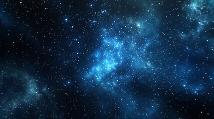 Naklejka premium A breathtaking view of a starry night sky, with a bright nebula in the center.