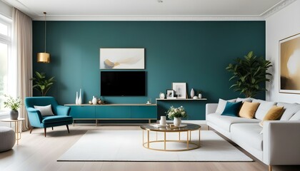 Photo interior modern design room 3d illustration
