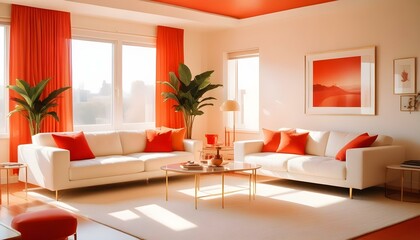 Fototapeta premium Photo interior modern design room 3d illustration