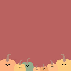 ハロウィンのおばけかぼちゃスクエアフレーム⭐︎