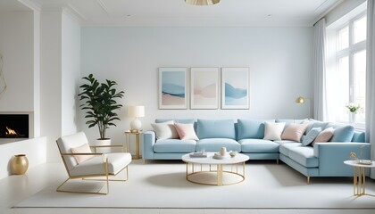 Photo interior modern design room 3d illustration