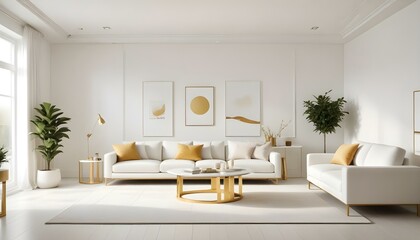 Fototapeta premium Photo interior modern design room 3d illustration