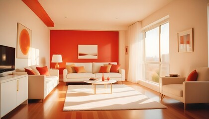 Fototapeta premium Photo interior modern design room 3d illustration