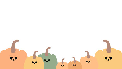 ハロウィンのおばけかぼちゃフレーム⭐︎PNG