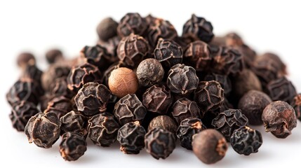 Obraz premium Black Peppercorns Macro Photography
