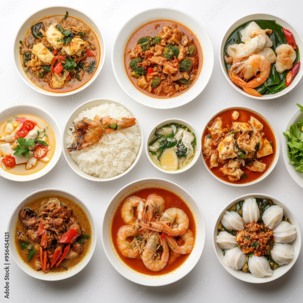 Aufkleber these prompts should work well for generating stock photos that feature popular thai food against a 