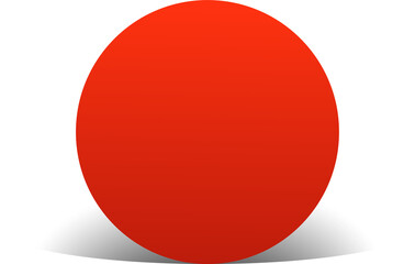 Red paper circle and shadow. Element for design