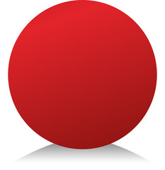 Red paper circle and shadow. Element for design