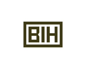 BIH logo design vector template. BIH
