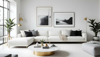 Photo interior modern design room 3d illustration