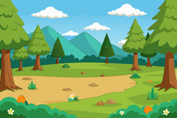 A beautiful nature template illustration