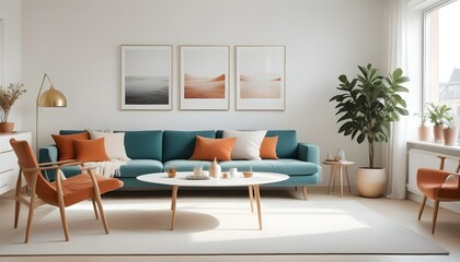 Photo interior modern design room 3d illustration