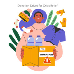 International Day of Charity. Flat Vector Illustration